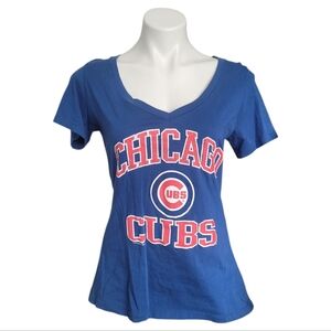 MLB Genuine Merch Womens Medium Blue Vneck Cubs Bryant Shirt